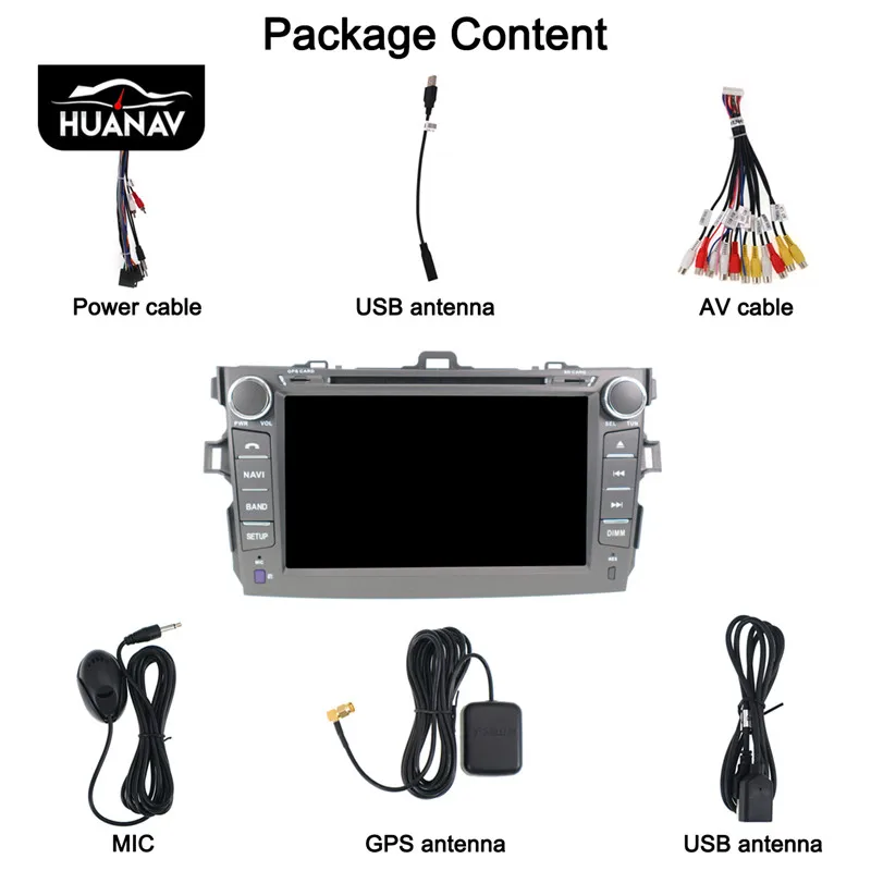 Android 10 0 4G + 64GB Автомобильный dvd-плеер GPS навигация для Toyota Corolla 2007-2013 радио рекордер