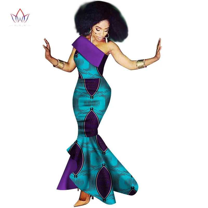 Оптовая продажа 2020 африканские платья русалки для женщин Африканский наряд без