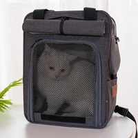 small cat dog puppy foldable breathable pet carrier backpack travel outdoor mesh backpack head pet supplies