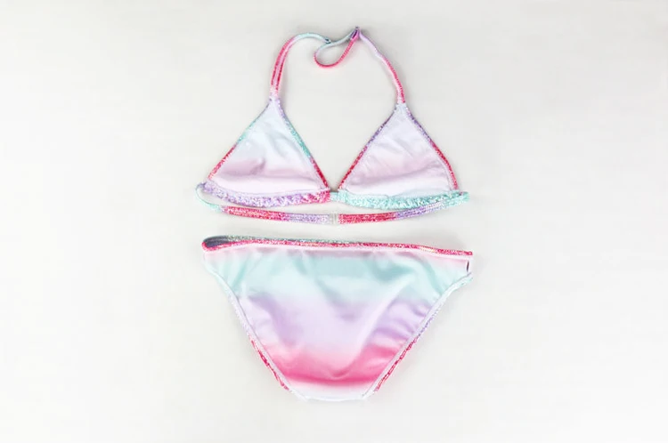 Купальный костюм из 2 предметов для маленьких девочек От 8 до 16 лет бикини детское
