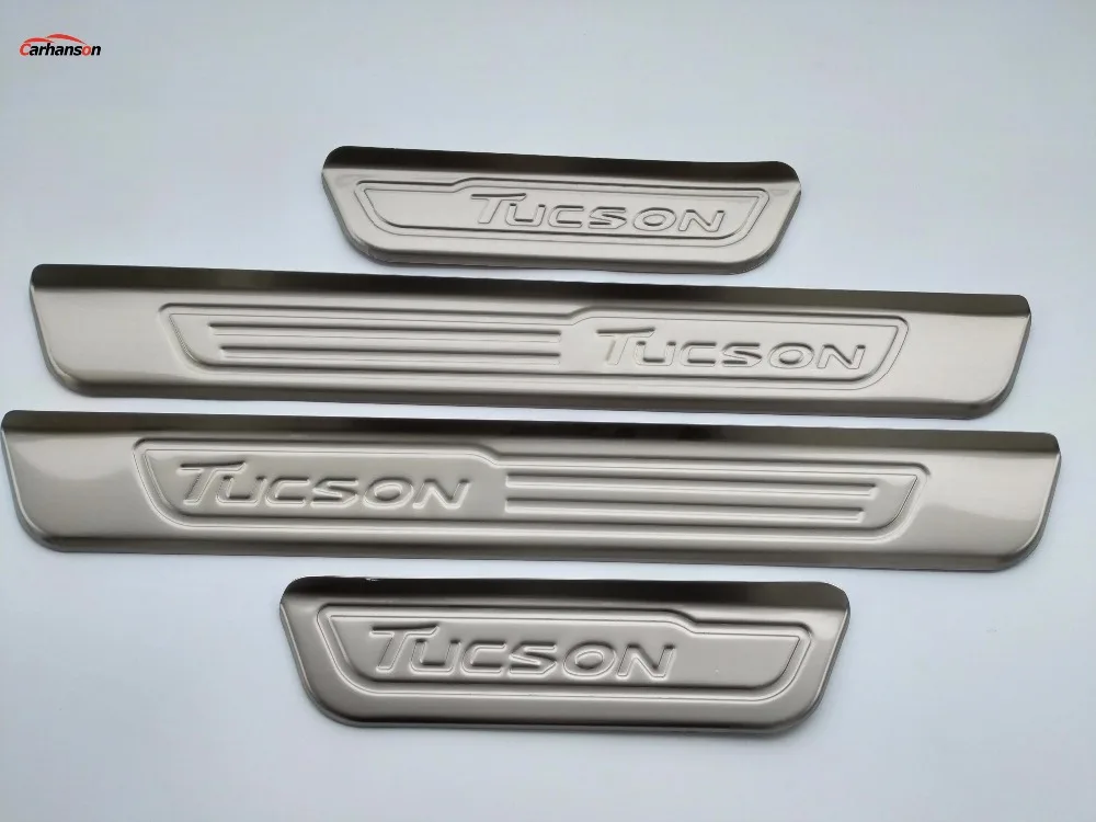 Автомобильные аксессуары Sticke для hyundai Tucson дверная педаль подоконника защита из нержавеющей стали защитная пластина отделка автомобиля-Стайлинг