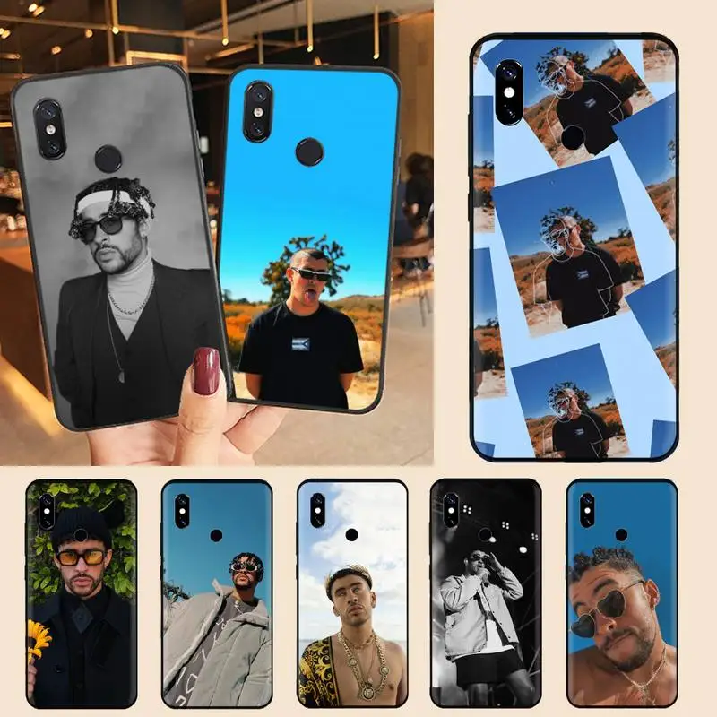 

Bad Bunny Latin male singer Phone Case For Xiaomi Redmi note 7 8 9 11 t s 10 A pro lite funda shell coque cover