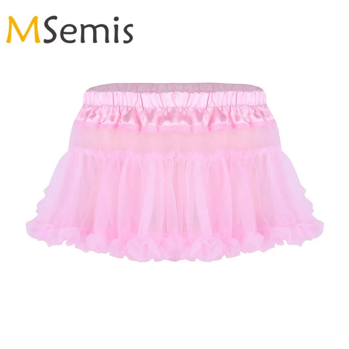 Мужские юбки для трансвеститов атласное белье фатиновая многослойная юбка с