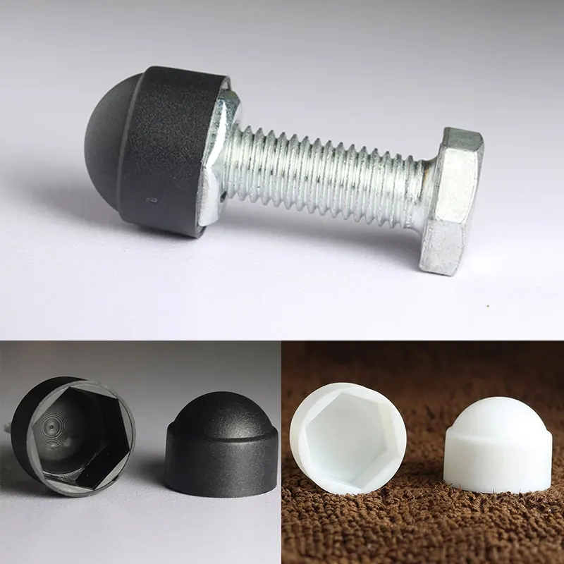 10Pcs Hexagon Plastic M5 M6 M8 M10 M12 Nut Dome Protection Screw Caps Covers Exposed Protect Supplies Against Weathering - купить по
