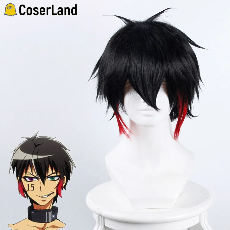 Detentionhouse Nanbaka No.15 Jyugo No.25 Nico No.69 Rock Cosplay Wigs Detention House Black Short Wig Long Green | Тематическая
