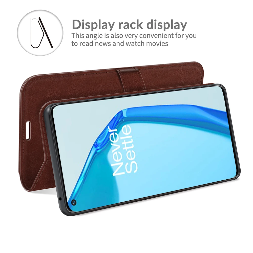 flip leather cover phone case for oneplus 5 6 7 pro 8t one plus 9r magnetic attraction mobile protective bag with card and stand free global shipping