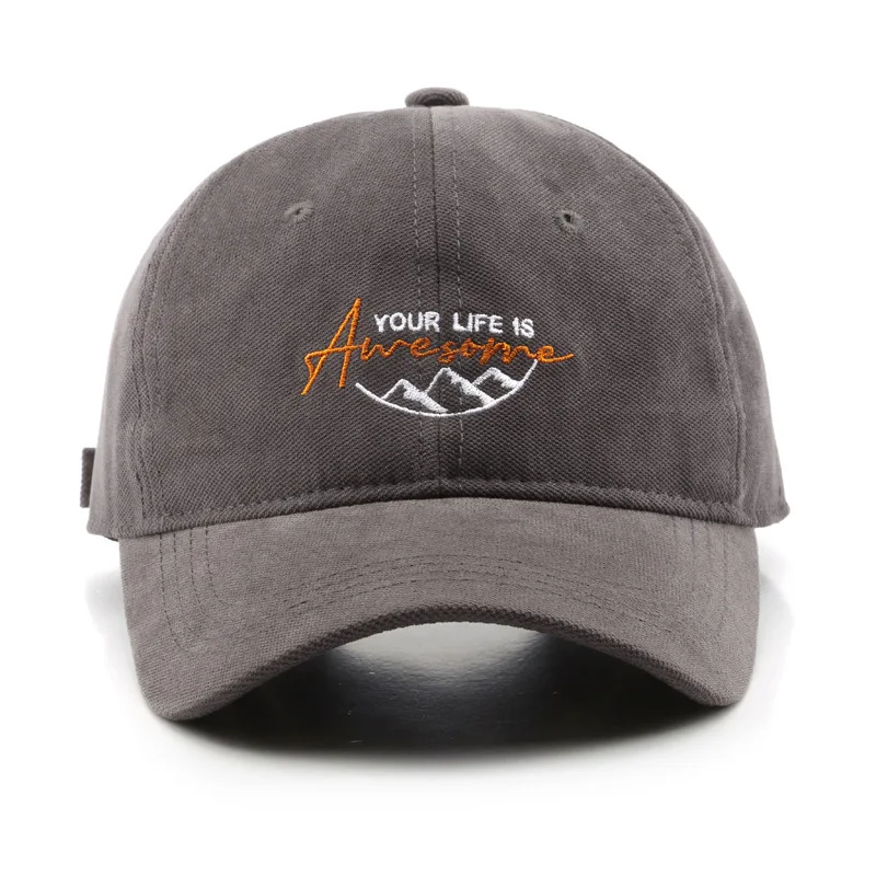 FS 2023 Trendy Summer Hat For Women Brown Cotton Baseball Cap Small Face Men Outdoor Windproof Trucker Casquette Homme |