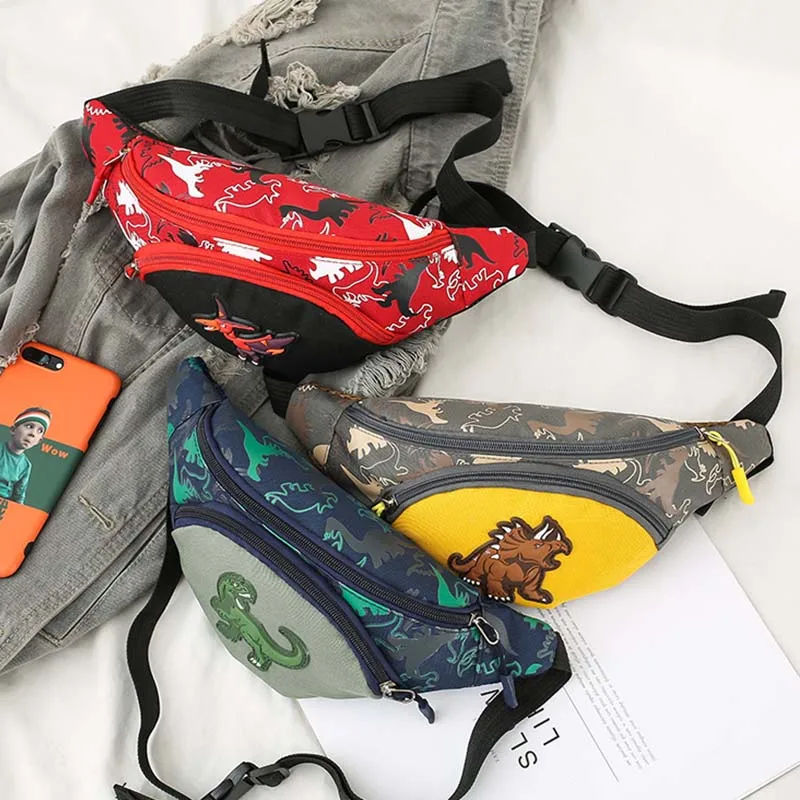 

Boy Waist Bags For Kids Chest Bag Dinosaur Girl Fanny Pack High Capacity Funny Bags Cartoons Banana Bags Shoulder Kidney Bags