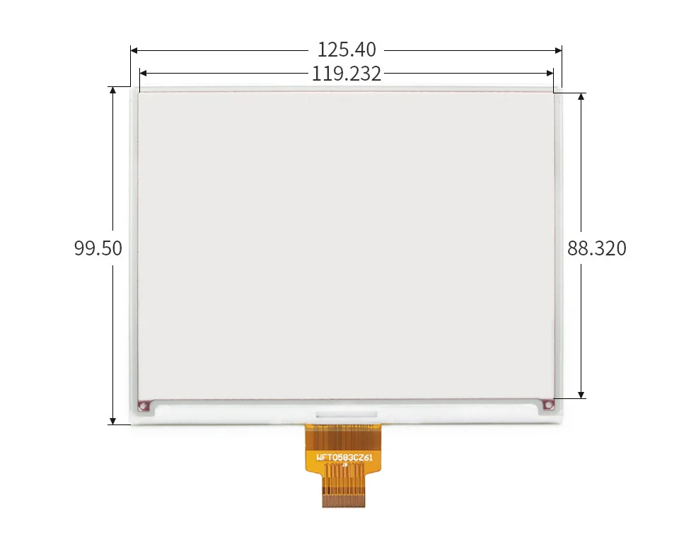 Waveshare 5 83 дюймовый E-Ink сырьевой дисплей красный/черный/белый три цвета e-paper SPI