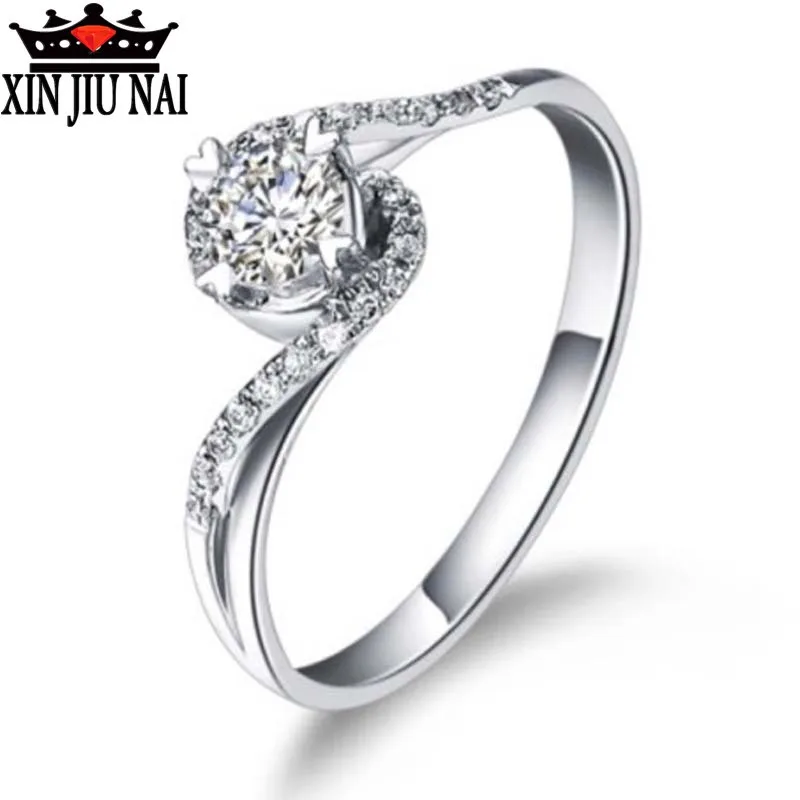

Torsion arm micro-mosaic simulation zirconium drill heart-shaped claw mosaic single-drill female fancy ring exquisite elegan