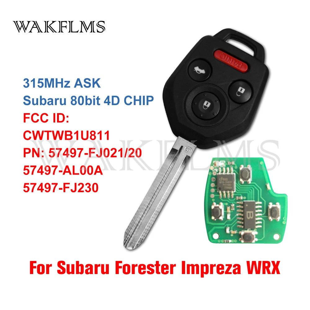 Для Subaru Impreza WRX STI Forester XV Crosstrek Outback Legacy 2012 2013 2014 2015 2016 2017 2018 2019 удаленный ключ