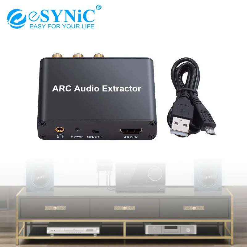 Преобразователь ЦАП eSYNiC 192 кГц адаптер HDMI для аудио экстрактора 3 5