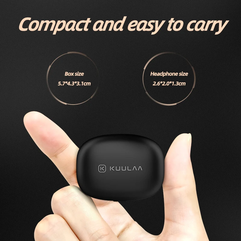 KUULAA TWS Bluetooth наушники беспроводные 5 0 свободные руки игровая гарнитура Blutooth