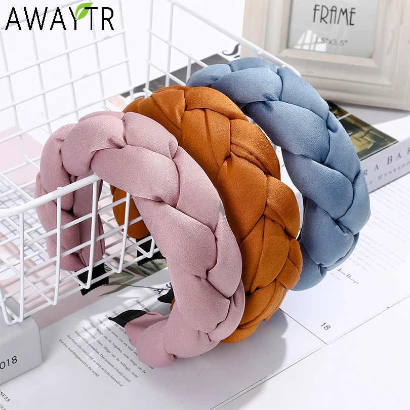 AWAYTR утепленные плетеные головные повязки шторы в простом стиле из плотной ткани