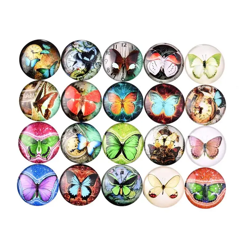 10 шт прозрачное стекло круглые кабошоны DIY Life Tree Galaxy Pattern Time Gem Стеклянные Кабошоны