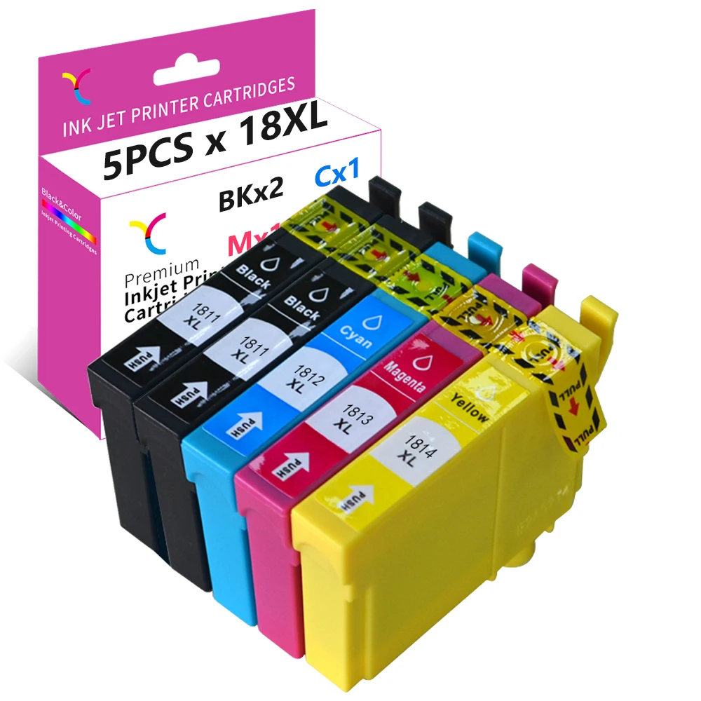 YC 18XL совместимый для Epson картридж с чернилами 18 XL XP-202 XP-205 XP-215 XP-225 XP-305 XP-315 XP322 XP-325