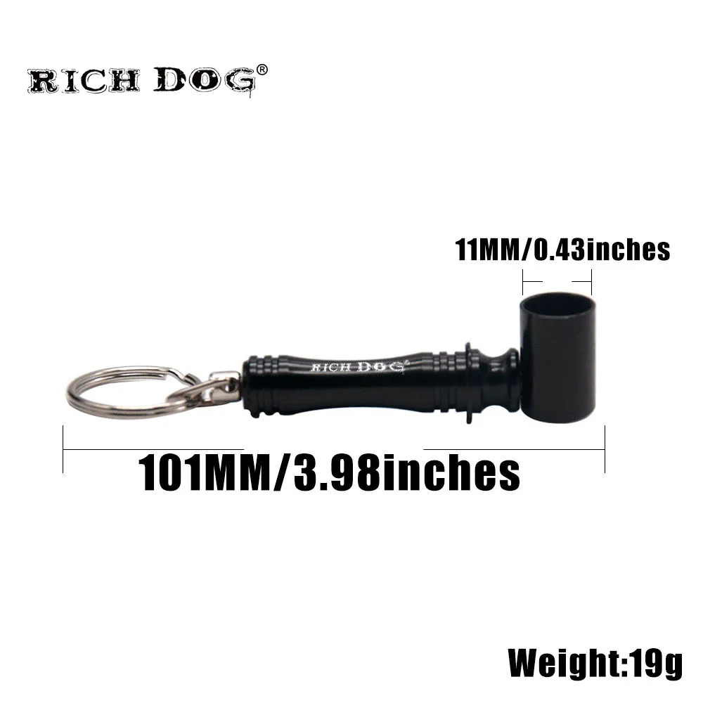 Металлическая трубка для курения Rich Dog из цинкового сплава 101 мм с металлической