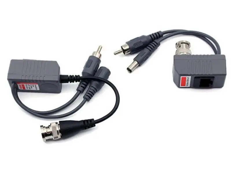 Горячая UTP CCTV BNC Видео балун Мощность Пассивный Rj45 POE мощность видео аудио 3 в 1
