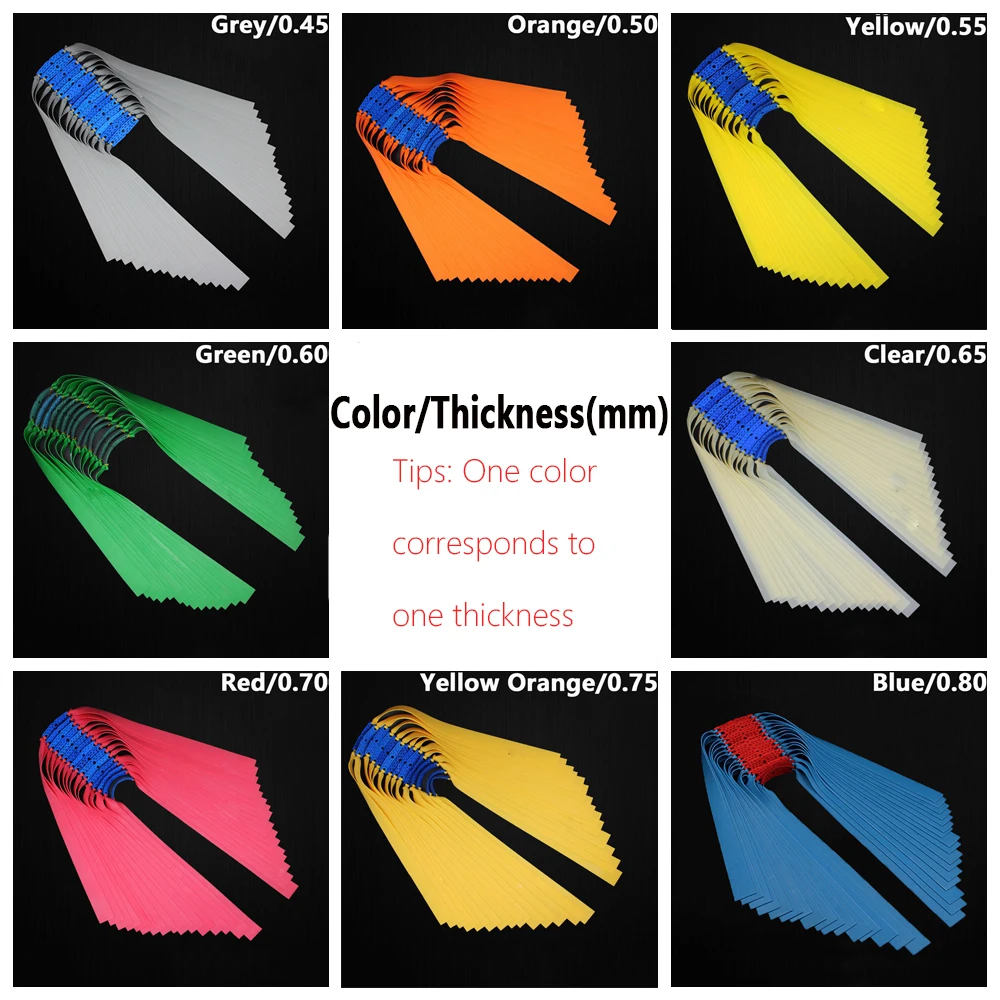 

5PCS Powerful Resilient Rubber Flat Elastic Band For Slingshot Catapult Latex Tape Replacement Accessory Outdoor Hunting Tools