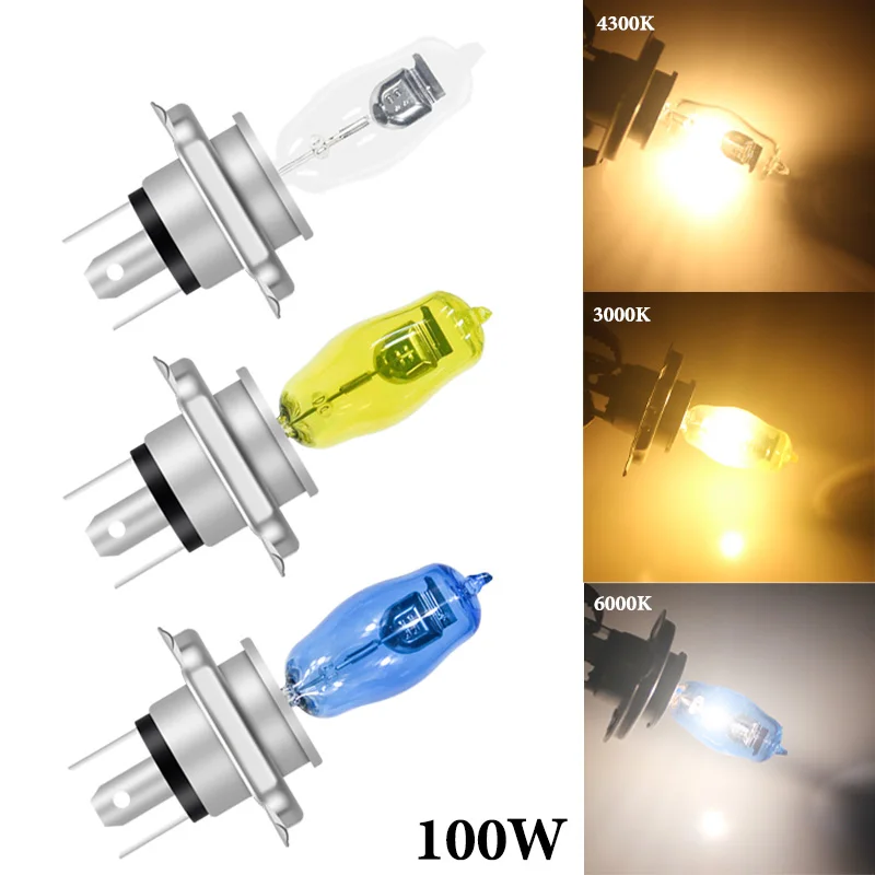 

2PC Car Light H7 H4 H1 H3 H8 H9 H11 9005 HB3 9006 HB4 Auto halogen lamp bulb 3000K 4300K 6000K Fog Light 100W 12V Headlight Lamp