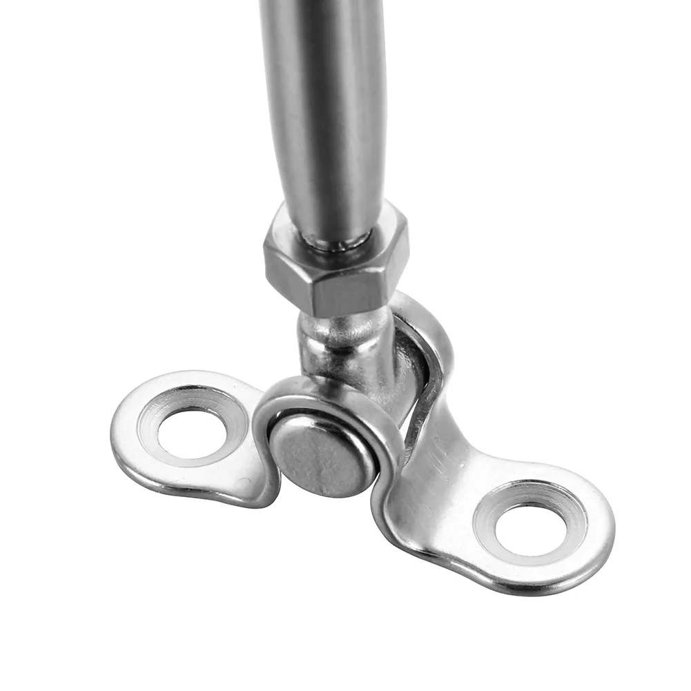 

2Pcs/set T316 Stainless Steel Deck Toggle Tensioner Set For 3/16 Cable Railing Door Sills