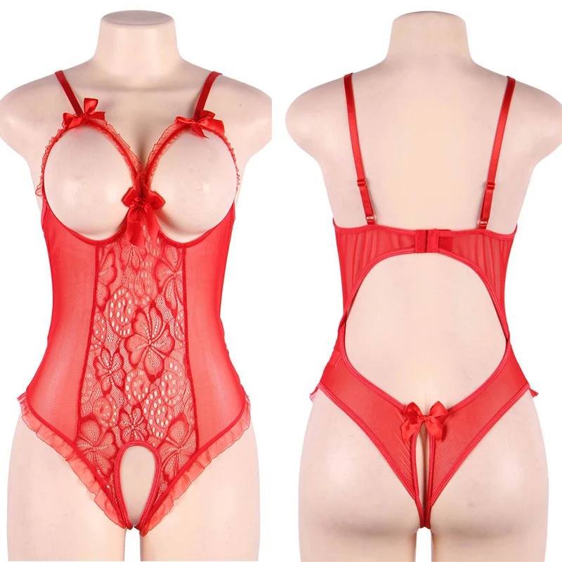 Женское нижнее белье Comeondear Сексуальное Кружевное боди Тедди ночная рубашка
