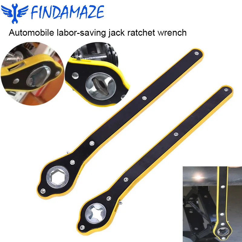 

Scissor Jack Wheel Lug Wrench Handle Easy Labor-saving Cross-flower Hexagonal Hand Rocker Car Universal Tire Change Artifact