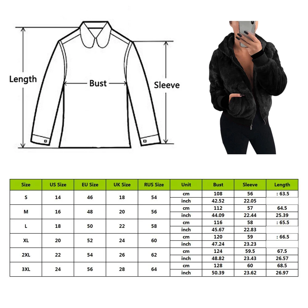 

New Faux Fur Coat Women With Hood New Oversize Coats Female Slim Fit Overcoat Tops Winter Warm Streetwear Plush Jackets Outwear