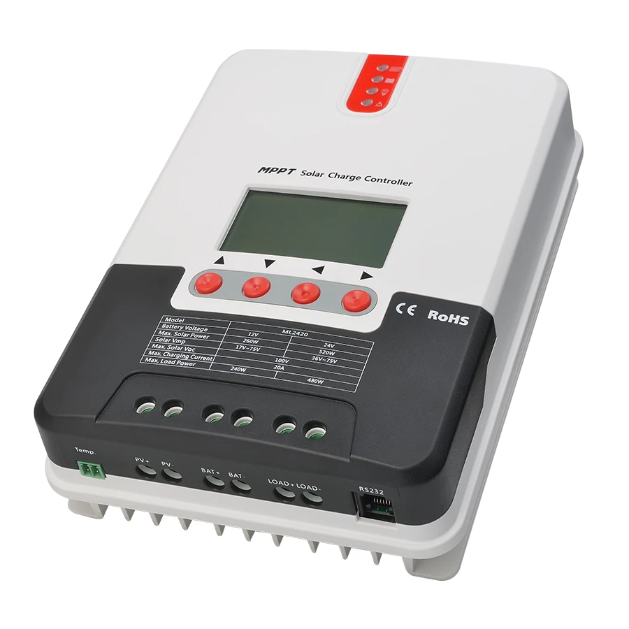 60A 12V 24V 36V 48V солнечная панель MPPT Контроллер заряда солнечных батарей ЖК-дисплей ML4860 зарядное устройство RV