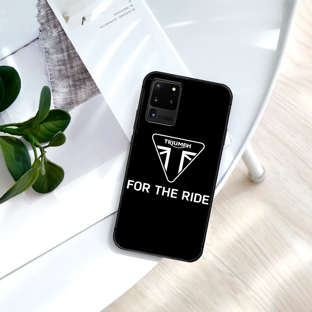 

Motocycle Triumph Phone Case For Samsung Galaxy Note S 8 9 10 20 Plus E Lite Uitra black Hoesjes Trend Bumper Soft Funda