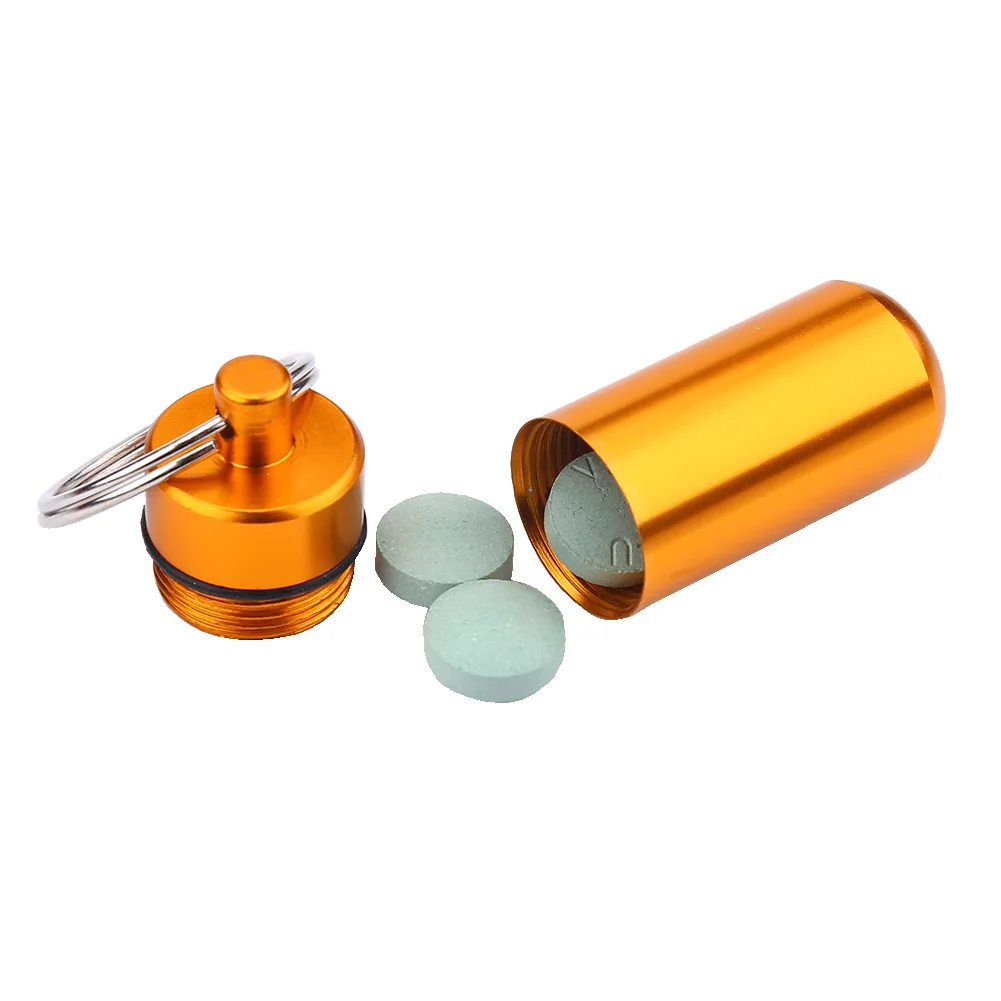 9 шт. Водонепроницаемый алюминиевый сплав таблетки чехол бутылка Кэш препарат