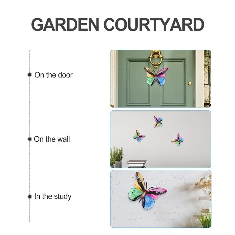 Бабочки искусственное украшение красивый красочный настенный Декор подвесные