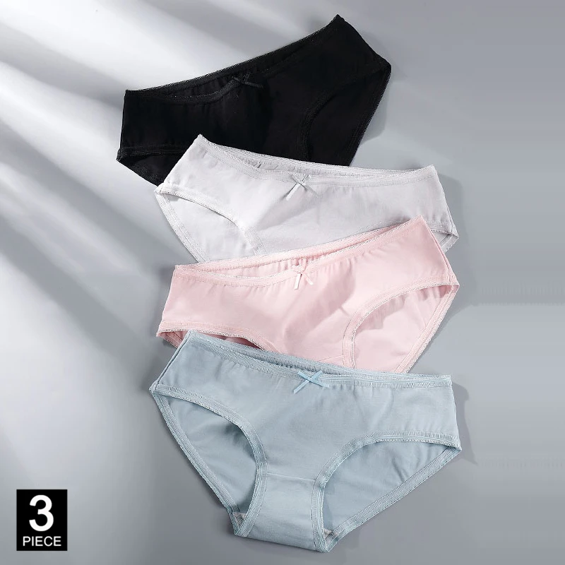 

Woman Cotton Panties Sexy Briefs Antibacterial Panty Seamless Comfortable Breathable Underpants Underwear Dropshipping 3 Pcs/set