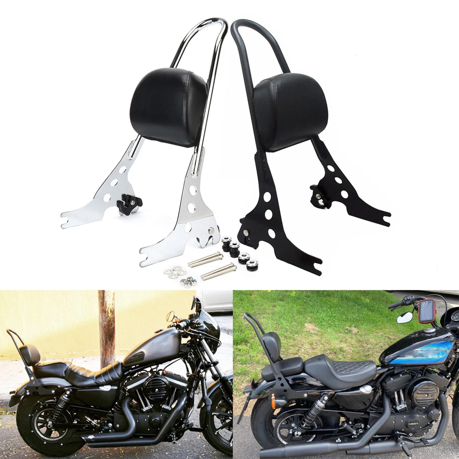 

Подушка для спинки для Harley '04-After XL1200 XL883, пассажирская, для спортестера Iron 1200 883 Forty Eight SuperLow 2019