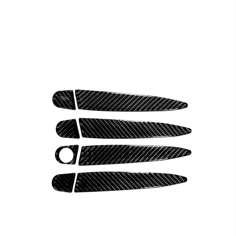 Автомобильный Стайлинг из углеродного волокна накладка на дверную ручку полоса