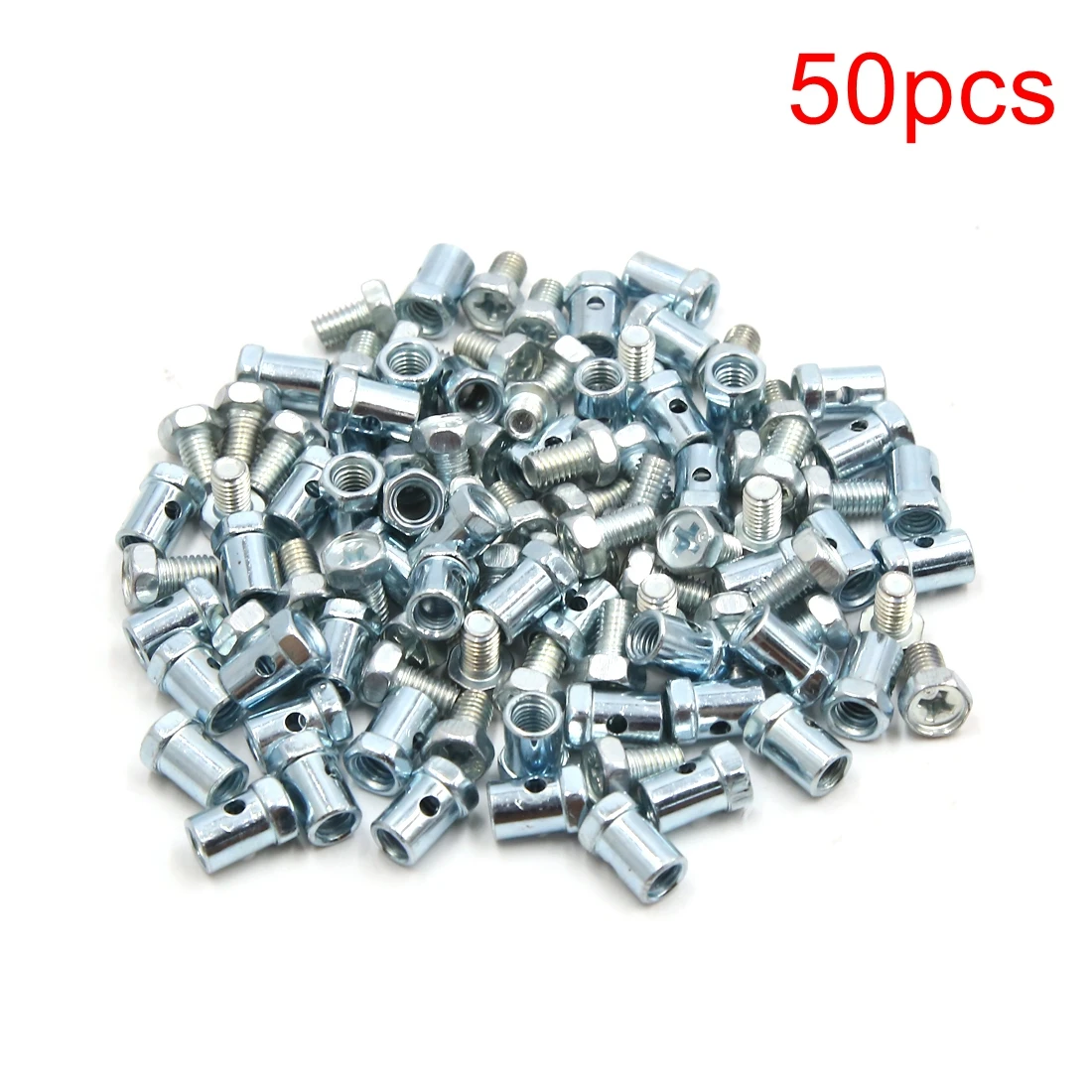 

UXCELL 10 шт. 20 шт. 50 шт. 70 шт. 7 мм ведро серебристого тона с резьбой диаметром тормозного троса беспаечный винт для ниппеля для мотоцикла