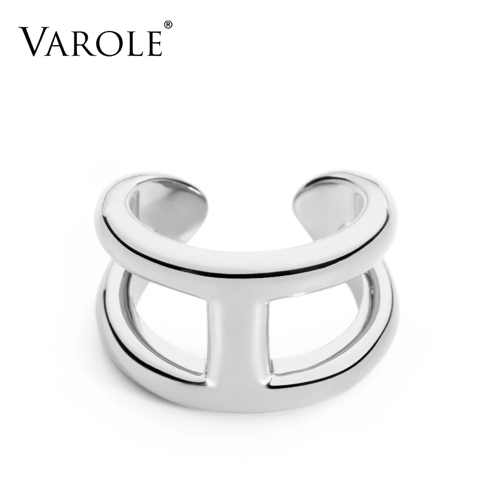 Silver Color VAROLE фирменные кольца, обручальное модное кольцо среднего размера, модные кольца для суставов палец для женщин, ювелирные изделия - Цвет основного камня: Silver Color
