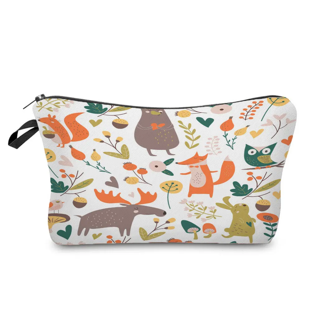 

Милая сумка-Органайзер для косметики с принтом животных, Повседневная дорожная Портативная сумка для хранения, красивые сумки для макияжа ...