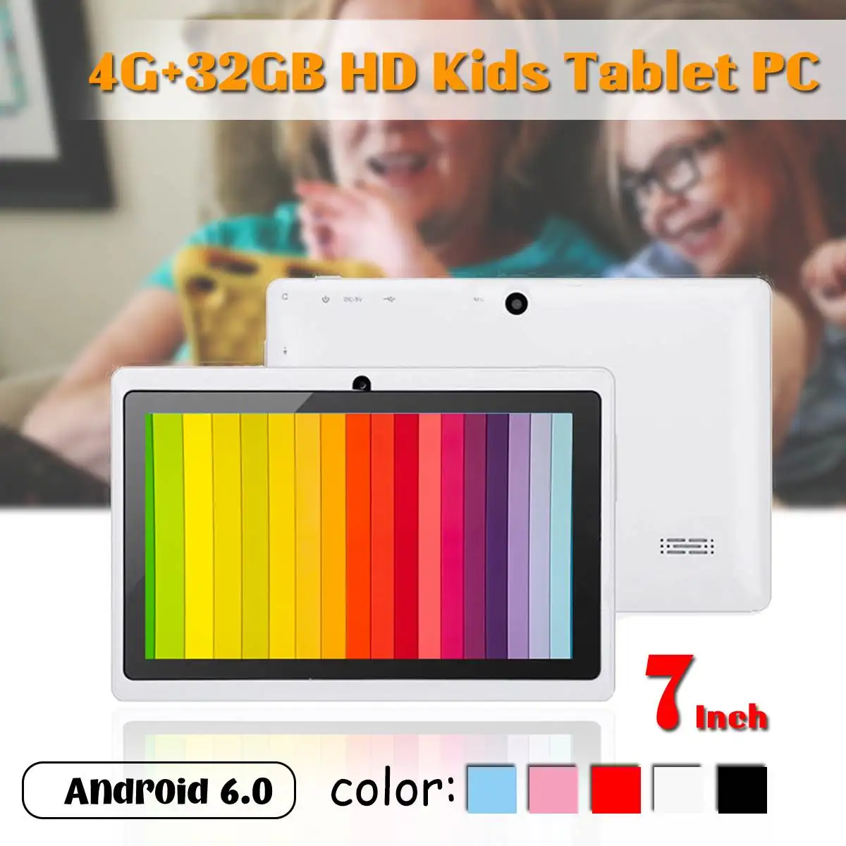 Дизайн LEORY 7 дюймов HD Детский планшетный ПК 4G+ 32GB Android 6,0 четырехъядерный 4000mAh детская подушка wifi bluetooth навигационная вкладка
