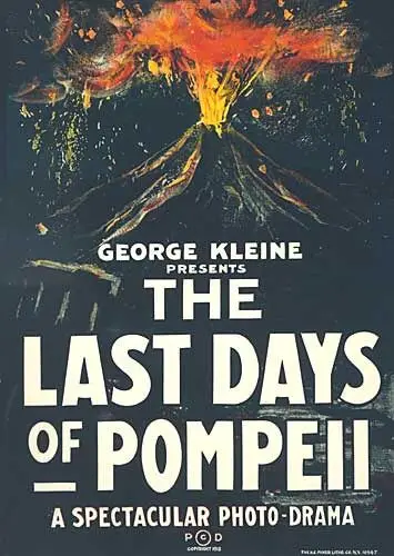 1913: The Last Days of Pompeii rediscovery Vesuvius looming Classic Vintage Poster Canvas DIY Art Home Bar Posters Decor | Дом и сад