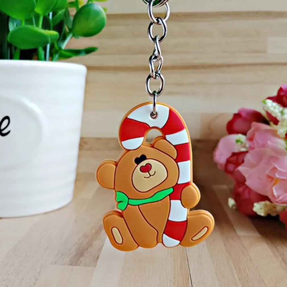 

10pcs/set Christmas Elements Fun Key Chain Christmas Decoration Cartoon Keychain Creative Small Gift Keyring
