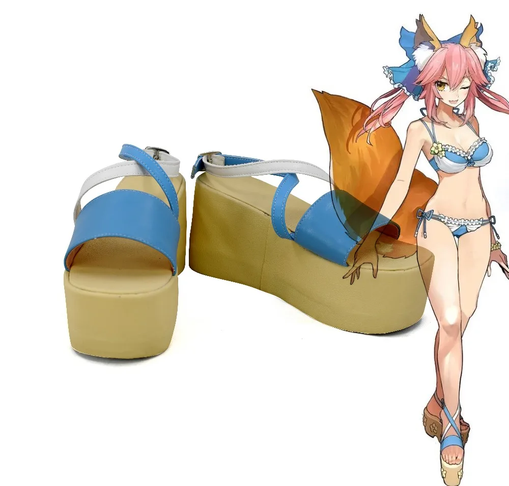 

Fate Extella Tamamo no Mae Cosplay Shoes Sandals Custom Made