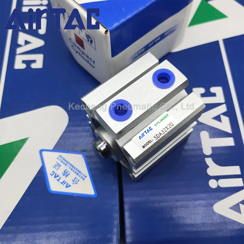 Пневматический цилиндр SDA100 AIRTAC двойного действия Компактный диаметр 100 мм ход 5-25