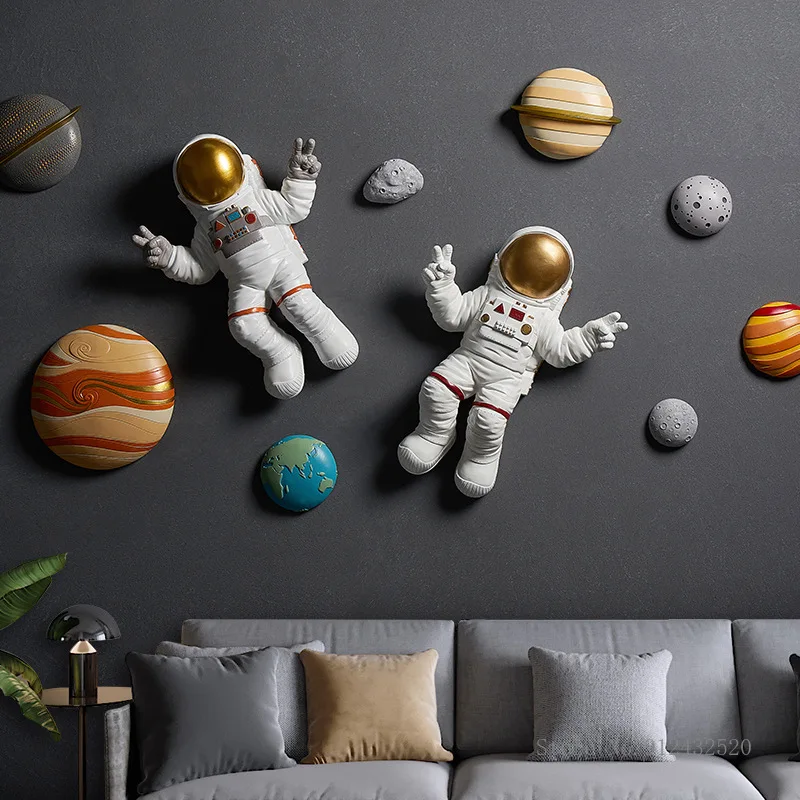 

Nordic 3D stereo resin Big space astronaut wall decoration wall decoration decoration pendant room decoration home decoration