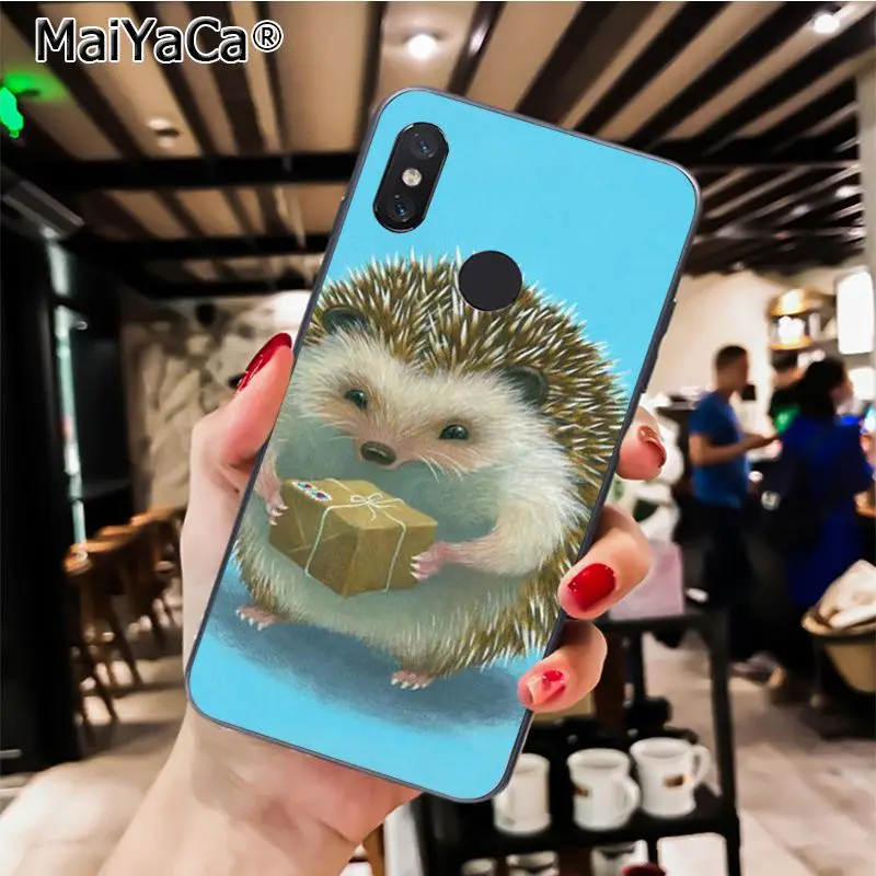 MaiYaCa Animal cute cartoon hedgehog painting Phone Case for Xiaomi Redmi8 4X 6A Redmi Go Redmi5 5Plus Note7 8ProA1 A2Lite - Цвет: A12