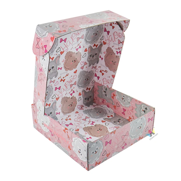 Косметические розовые коробки из гофрированного картона с принтом на заказ | Дом