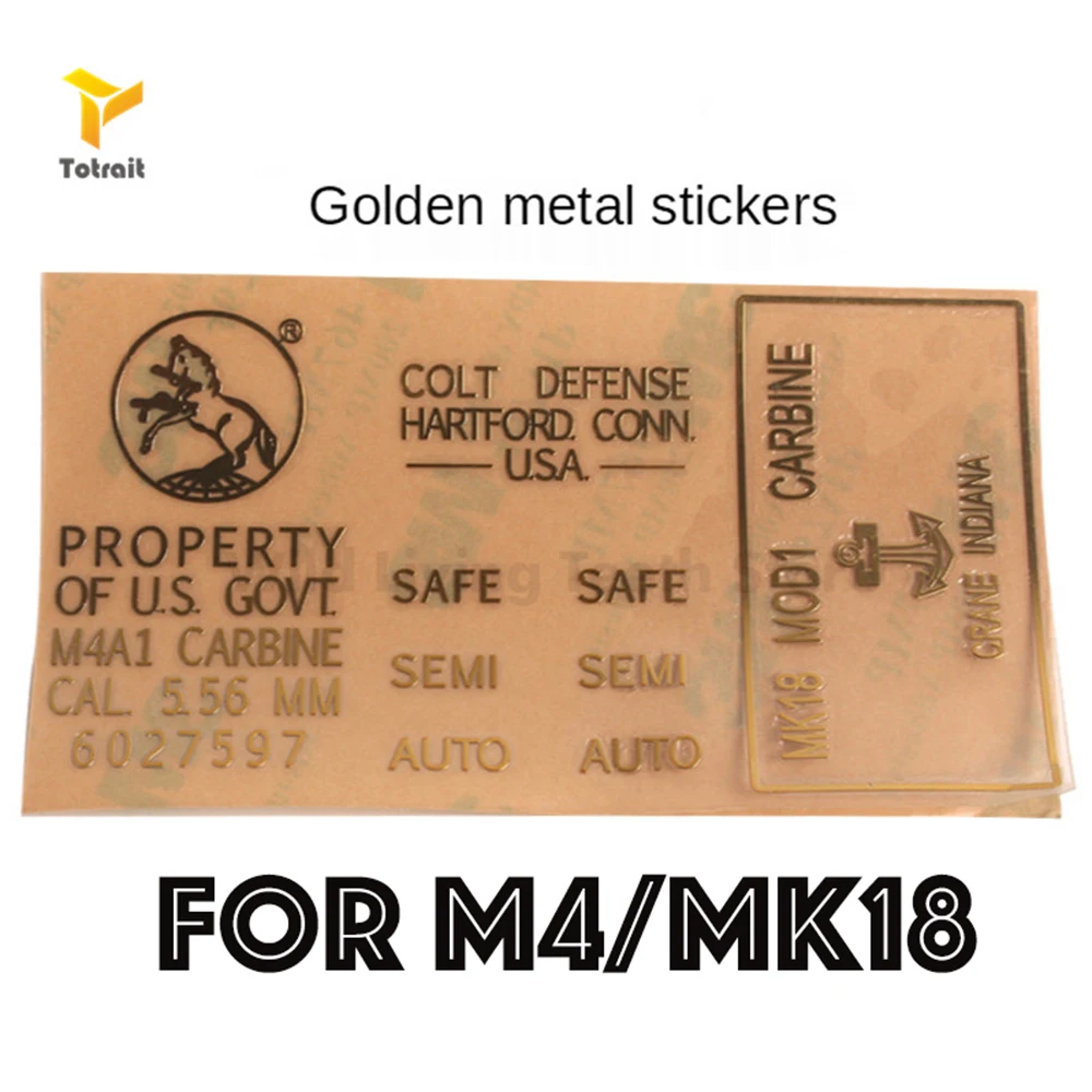 

Новые горячие металлические наклейки для гелевых шариков, картриджных приемников M4 MK18 с высоким качеством, белый