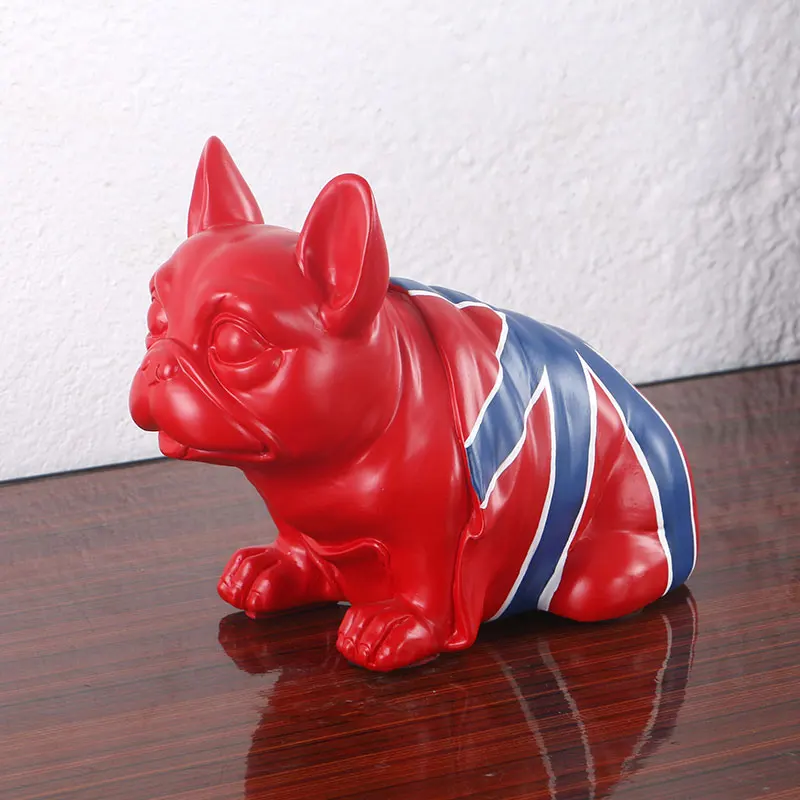 Креативный британский Бульдог Художественная Скульптура LUCKY DOG Статуэтка Статуя