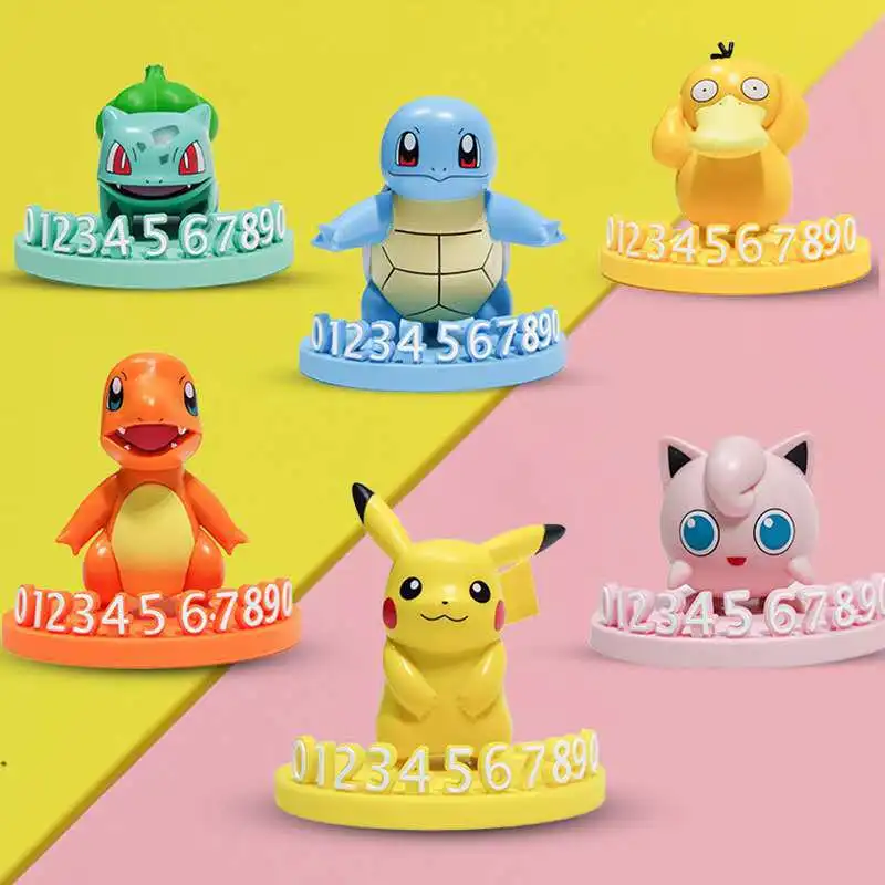 Фото - 6 Styles Pokemon Pikachu Charmander Squirtle Temporary Stop Sign Toys Hobbies Anime Action Figure Model Dolls Toys Kids Gift [yamala] 6 styles 5inch clash model