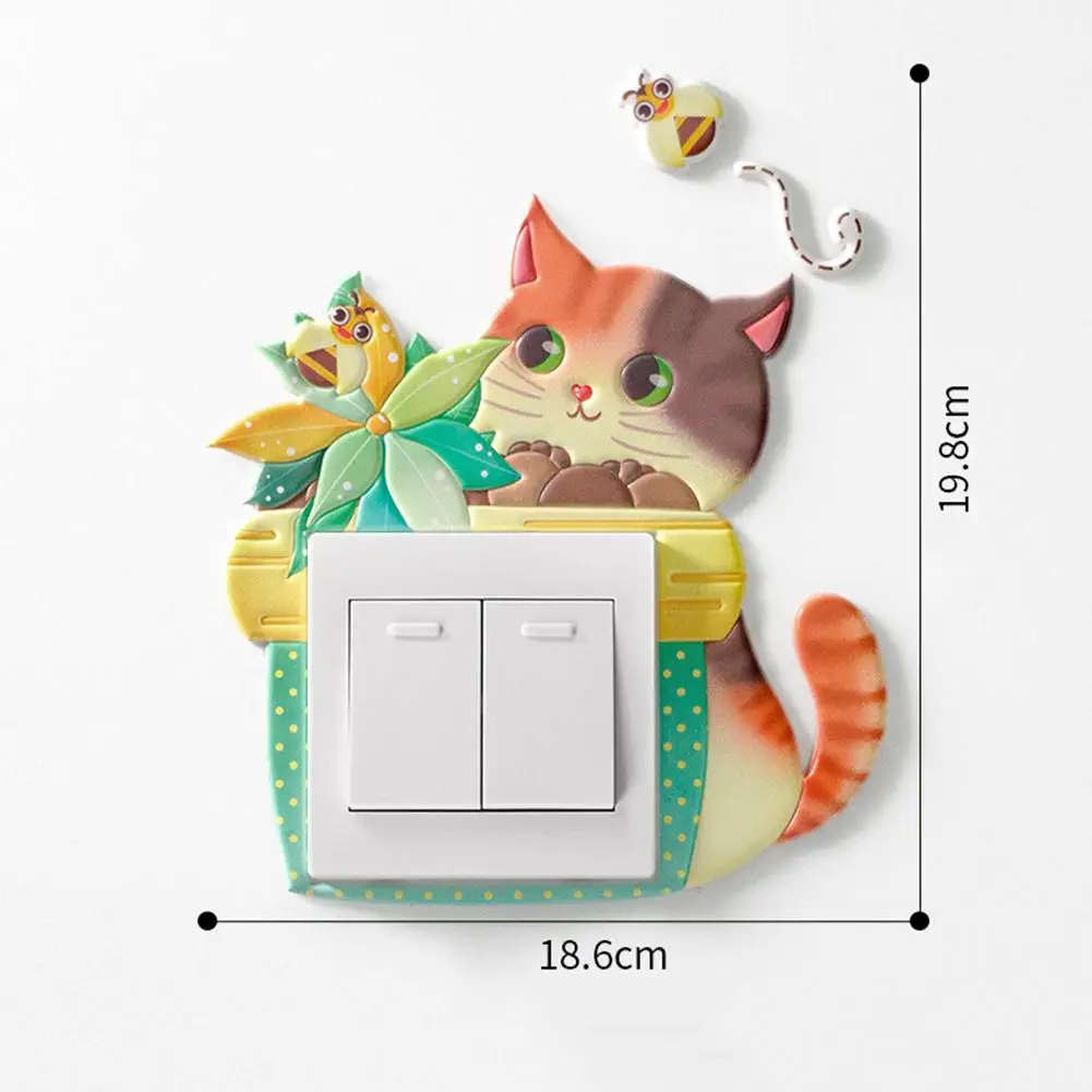 Чехол с изображением животного из мультфильма декор для спальни 3D наклейки